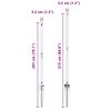 vidaXL Poste de Cerca Outros 52 pcs Cinzeto 3,2 x 3,2 x 170 cm Aço