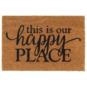 vidaXL Tapete de porta 40x60 cm fibra de coco tufada natural