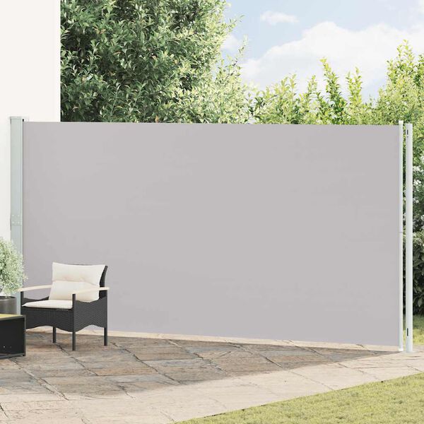 vidaXL Toldo lateral retr&aacute;til para p&aacute;tio 200x600 cm cinzento