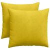 vidaXL Travesseiros de Sofá 2 pcs Amarelo 45 x 45 cm