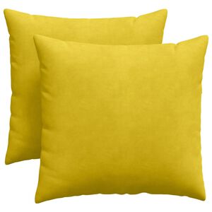 vidaXL Travesseiros de Sof&aacute; 2 pcs Amarelo 45 x 45 cm