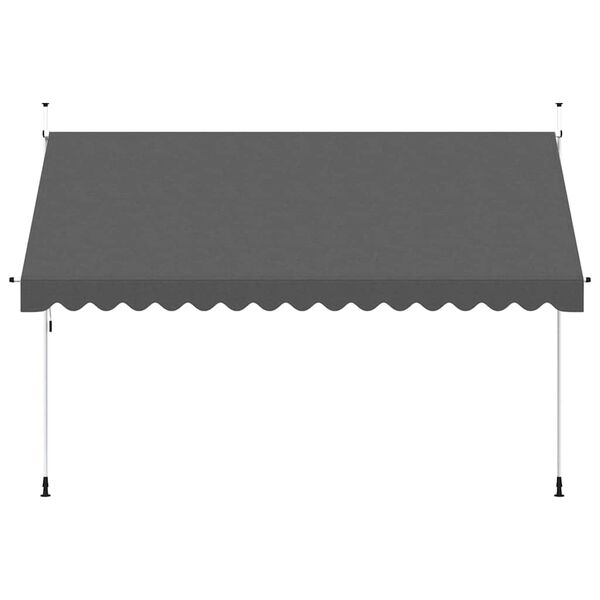 vidaXL Toldo retr&aacute;til manual 400 cm antracite