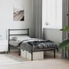 vidaXL Estrutura de cama com cabeceira 90x200 cm metal preto