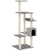 vidaXL &Aacute;rvore p/ gatos c/ postes arranhadores sisal 142 cm cinza-claro