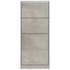 vidaXL Sapateira 63x24x147 cm derivados de madeira cinzento cimento