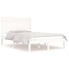 vidaXL Estrutura de cama 140x190 cm madeira maci&ccedil;a branco