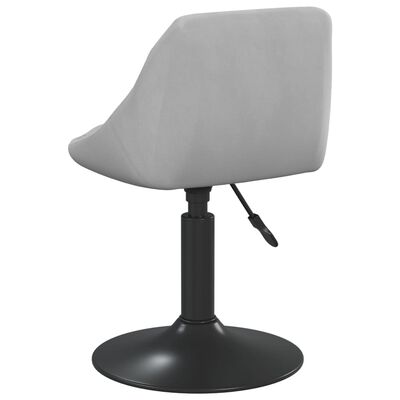 vidaXL Cadeiras de jantar giratórias 2 pcs veludo cinzento-claro