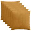 vidaXL Capa almofada 6 pcs ALMELO Amarelo 60 x 60 cm cord&atilde;o