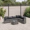 vidaXL 7 pcs conjunto sofás p/ jardim c/ almofadões vime PE cinzento