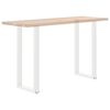 vidaXL P&eacute;s de mesa de bar em forma de U, 2 pe&ccedil;as, branco, 50x(100-101) cm, a&ccedil;o