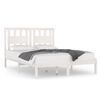 vidaXL Estrutura de cama 160x200 cm madeira de pinho maci&ccedil;a branco