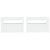 vidaXL Mesas cabeceira c/ luzes LED 2 pcs 60x35x40 cm branco