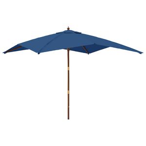 vidaXL Guarda-sol de jardim com poste de madeira 300x300x273 cm
