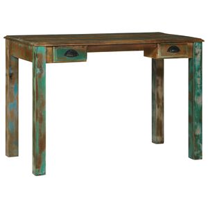 vidaXL Secret&aacute;ria de escrita com gaveta Castanho 112 x 55 x 76 cm