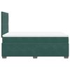 vidaXL Cama boxspring com colch&atilde;o 120x200 cm veludo verde-escuro