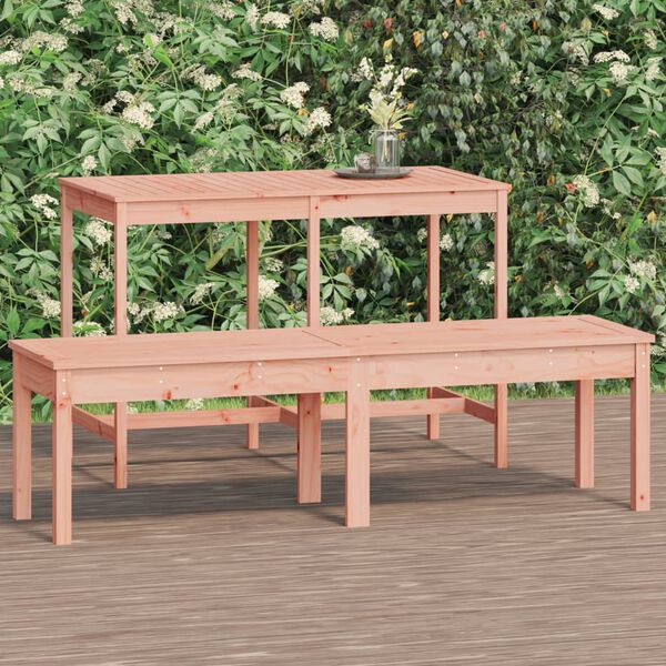 vidaXL Banco jardim 2 lugares 159,5x44x45 cm madeira douglas cinzento