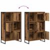 vidaXL Gabinete de Livros Madeira Antiga 68 x 30 x 108,5 cm