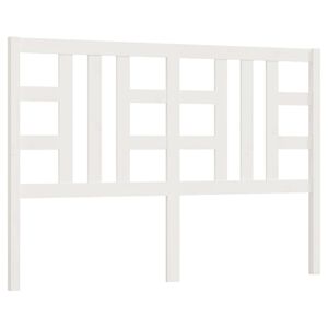 vidaXL Cabeceira de cama 156x4x100 cm pinho maci&ccedil;o branco