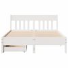 vidaXL Cama sem colchão 140x190 cm madeira de pinho maciça branco