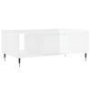 vidaXL Mesa de centro 90x50x36,5 cm derivados madeira branco brilhante
