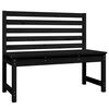 vidaXL Banco de jardim 109 cm madeira de pinho maci&ccedil;a preto