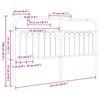 vidaXL Cabeceira de substitui&ccedil;&atilde;o 150 cm metal branco