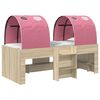 vidaXL Cama com T&uacute;nel 4 unid. Sonoma e Rosa Derivados de Madeira