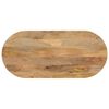 vidaXL Tampo de mesa oval 120x60x3,8 cm madeira de mangueira maci&ccedil;a