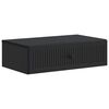 vidaXL Mesa Lateral de Parede Preto 59 x 34,5 x 17 cm