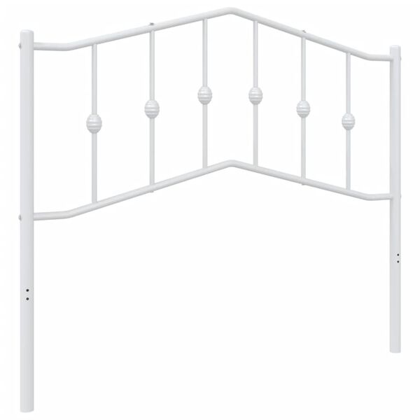 vidaXL Cabeceira de substitui&ccedil;&atilde;o 107 cm metal branco