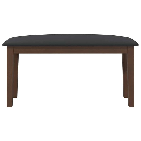 vidaXL Banco 90 cm madeira seringueira maciça castanho