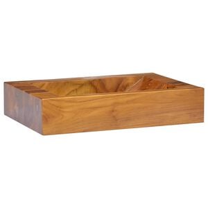 vidaXL Lavat&oacute;rio em madeira de teca maci&ccedil;a 50x35x10 cm