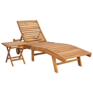 vidaXL Espregui&ccedil;adeira 2 pcs Castanho Madeira de Teca S&oacute;lida