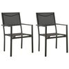 vidaXL Cadeiras de jardim 2 pcs textilene e a&ccedil;o preto/antracite