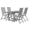 vidaXL Conjunto de jantar p/ jardim 5 pcs madeira de ac&aacute;cia maci&ccedil;a
