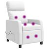 vidaXL Recliner de Massagem Branco Couro Sint&eacute;tico