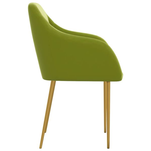 vidaXL Cadeiras de jantar 6 pcs veludo verde-claro