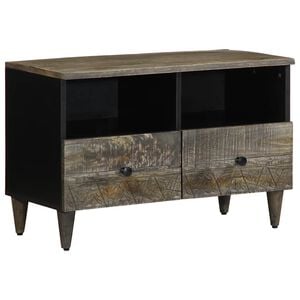 vidaXL M&oacute;vel TV cinzento claro 70x33,5x46 cm madeira mangueira maci&ccedil;a