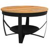 vidaXL Mesa de centro &Oslash;68x43 cm madeira de ac&aacute;cia maci&ccedil;a