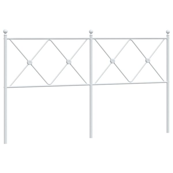 vidaXL Cabeceira de substitui&ccedil;&atilde;o 160 cm metal branco