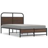 vidaXL Estrutura cama s/ colch&atilde;o derivados madeira carvalho castanho