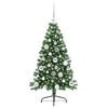 vidaXL &Aacute;rvore de Natal Artificial Pr&eacute;-iluminada Verde 120 cm PVC