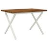 vidaXL Mesa de Jantar Com Bordas Naturais 90 x 55 x 75 cm
