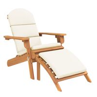 vidaXL Cadeira de jardim Adirondack com apoio de pés acácia maciça