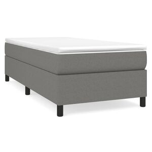 vidaXL Estrutura de cama com molas 80x200 cm tecido cinzento-escuro