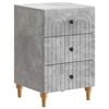vidaXL Arm&aacute;rio de Cabeceira Cinzento Cimento 43x 41 x 66,5 cm