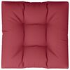 vidaXL Almofad&atilde;o para sof&aacute; de paletes 70x70x12cm tecido vermelho tinto