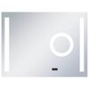 vidaXL Espelho de parede LED c/ sensor t&aacute;til casa de banho 80x60 cm