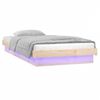 vidaXL Estrutura de cama com luzes LED 100x200 cm madeira maci&ccedil;a