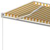vidaXL Toldo retr&aacute;til manual 500x350 cm amarelo e branco